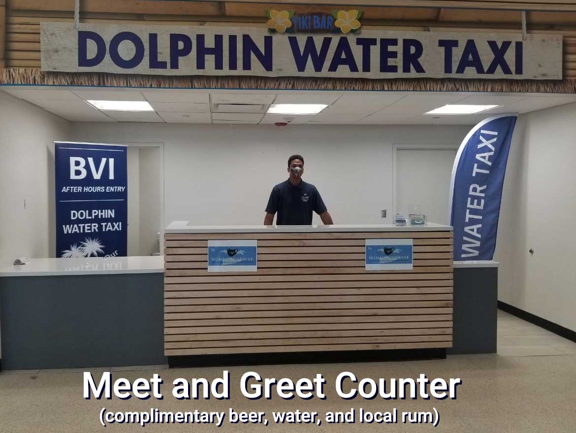 Dolphin Water Taxi Meet and Greet Counter